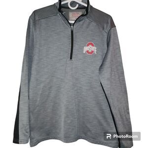 Ohio State Men's /4 Zip Pullover Size Medium Gray